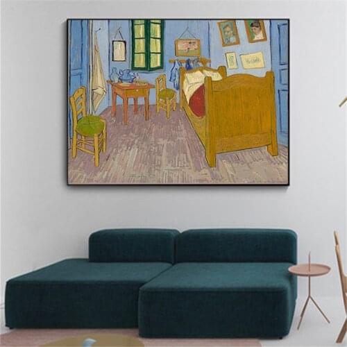 Artists Vincent Van Gogh Bedroom In Arles Oil Painting on Canvas Posters and Print Scandinavian Art Wall Picture for Living Room