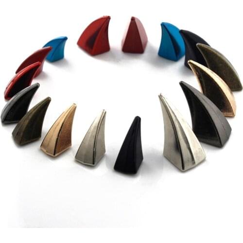 2 pcs Zinc Alloy Rivets Shark Fin Punk Garment Rivets Screwback stud For Leather Craft Handbag Purse DIY Hardware Accessories
