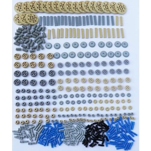500 Pieces Building Blocks Bulk Technical Parts Gears Rack Connectors DIY Building Blocks Brick Accessory