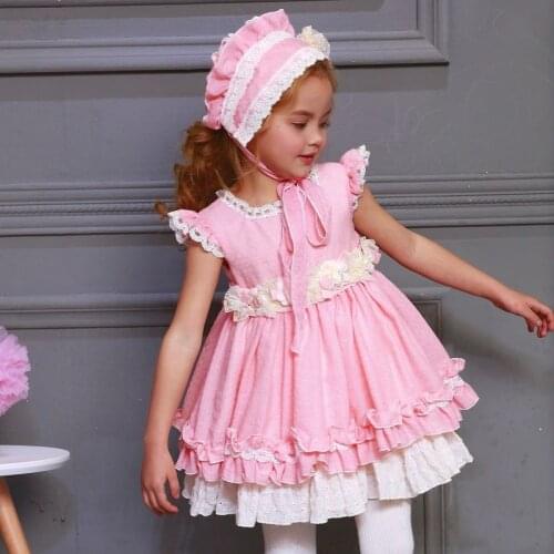 Cute Girls Lolita Dress Girls sweet lolita Dress Kids victorian dress Girls Pink Lolita kawaii dress Halloween costume for Child