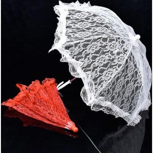 Mini Lace Umbrella Dancing Wedding Decoration Lady Elegant Costume Bridal Party Photo Prop Lace Decorative Umbrella for Bride