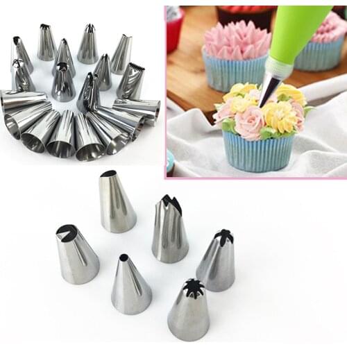 Reusable Pastry Bag Icing Piping Nozzle Set Icing Piping Cream Tips Cake Scraper Baking Cup DIY Cake Decorating Tool For Kitchen