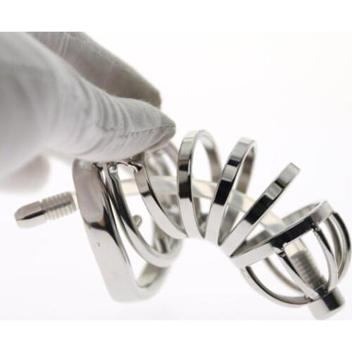 BDSM Male Stainless Steel Chastity Device Belt cock Prison Metal Cock Cage Extreme Cock Lock Restraint Ring Sex Toy for Men