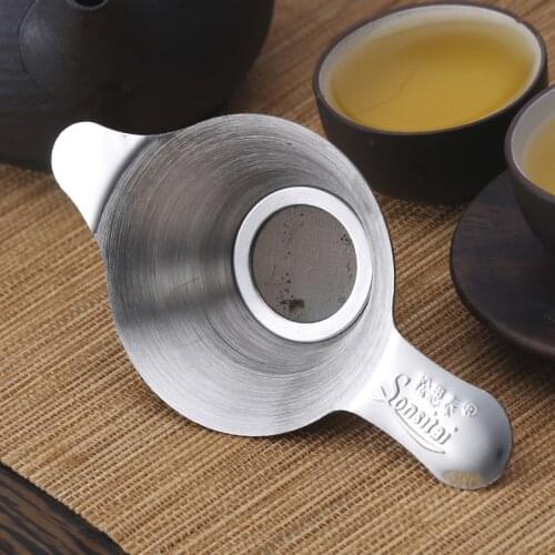Stainless Steel Tea Leak Filter Infuser Non-magnetic Double Ear Duckbill Type Loose Tea Leaf Spice Strainer Filter Kitchen Acces