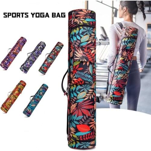 2021 New Large-Capacity Portable Fashion Printed Adjustable Strap One-Shoulder Yoga Backpack Exercise Fitness Yoga Mat Bag
