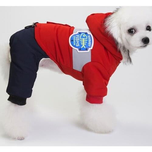 Wholesale Autumn Winter Dog Clothes For Small Dogs Boy Girl Teddy Fleece Warm Thick Wadded Jumpsuits Puppy Outfit Pet Clothing