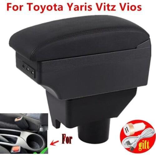 For TOYOTA Yaris armrest For TOYOTA Yaris Vitz Car armrest box car accessories central storage box Retrofit parts with USB