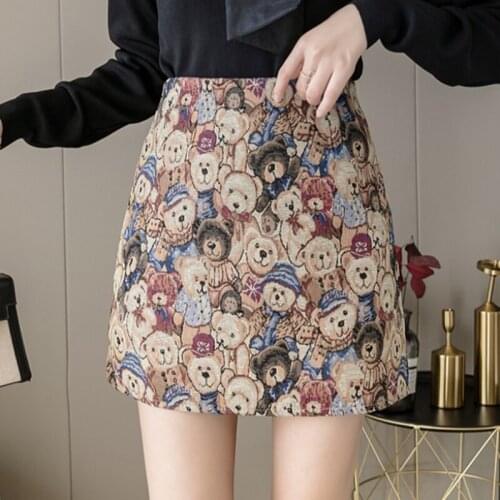 Kawaii cartoon short cute skirts womens 2021 y2k clothes 2000s aesthetic harajuku mini woman skirts faldas teen girls punk goth