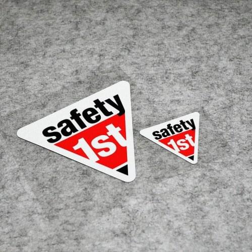 NO.S250 GalonDeco SAFETY 1st Triangle Warning Mark Motorcycle Car Sticker Decals New Driver Rear Windsheild Safety Reflective