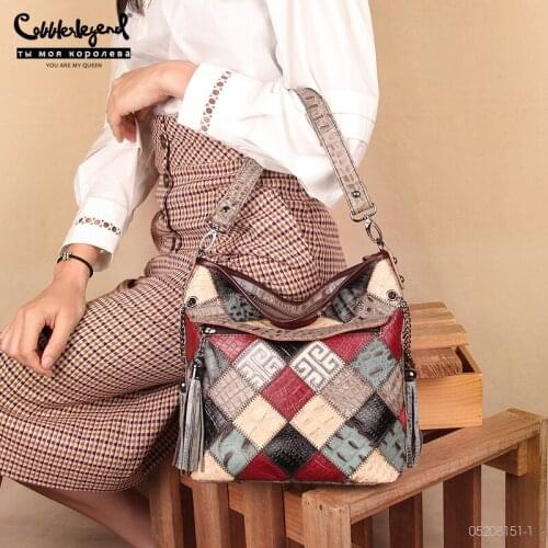 Cobbler Legend Women Bag Genuine Leather Ladies Bucket Shoulder Designer Band Large Crossbody For Female Retro Luxury Top-handle