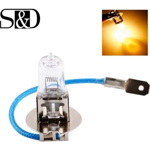 H3 24V 70W Super Bright Fog Lights Halogen Bulbs Car Headlight car Driving styling light drl parking auto lamp 3000K Yellow