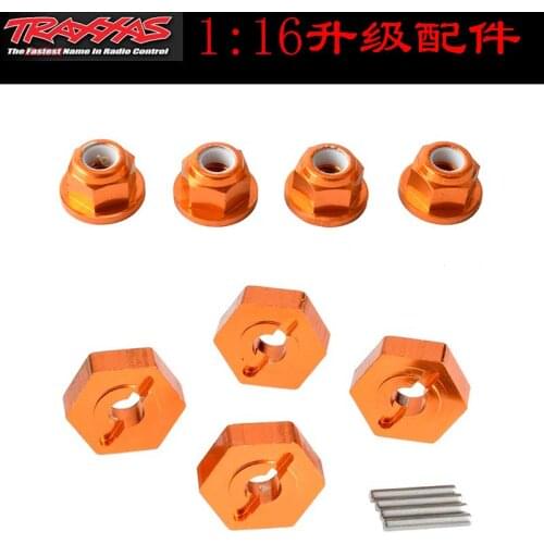 Traxxas1/16slash 4WD#70054 Metal Upgrade Fitting Hexagonal Coupler Tire Fixing Nut