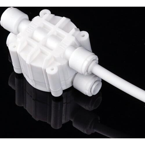 Fit 3/8" OD Tube Auto Shut Off 4 Way Valve Quick Fitting Connection Aquarium RO Water Filter Reverse Osmosis System