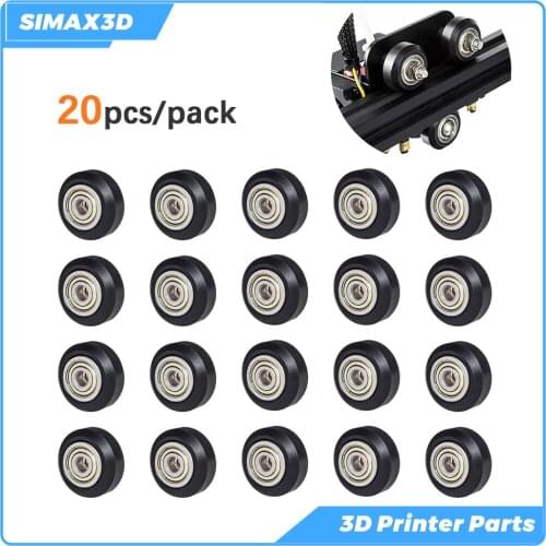 SIMAX3D 3d printer part 20pcs CNC Openbuild Wheels Plastic Passive Round wheel printer POM Wheel wholesale for ender3 Pro hotend