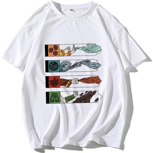 Womens T shirts Avatar The Last Airbender Aang Avatar Fashion Hip Hop T Shirt Women Harajuku T-Shirts Print Summer Tees Tops