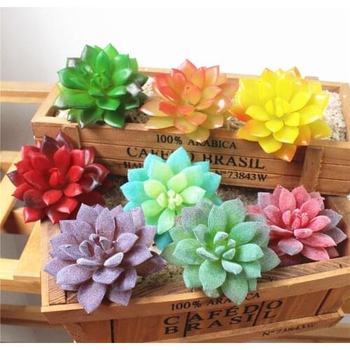1pc Artificial Succulent Plant Landscape Lotus Flower Arrangement Christmas Wedding Party Supplies Fake Plants Home Garden Decor