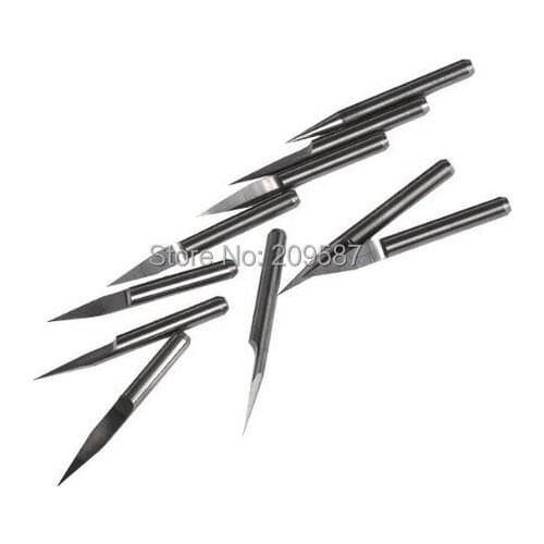 10pcs Carbide PCB Engraving Bits CNC Router Tool 30 Degree 0.2mm
