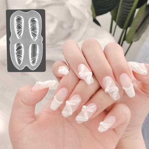 3D Silicone Mold Nail Carving Stamping Stencils Crystal Plate Nail Art Template UV Gel Polish Manicure Mould DIY Tools for Women