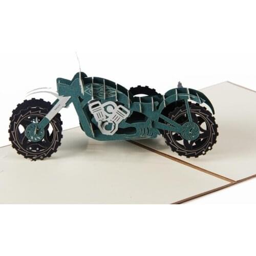 3D Pop Up Greeting Card Handmade Motorcycle Birthday Valnetine Easter Father Day Childrens Day paper gift card invitation card