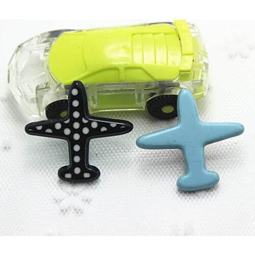 50pcs/lot 29*31mm Very Cute Medium Size Black dot Airplane Planar Resin Crafts DIY phone/hair ornaments decoration