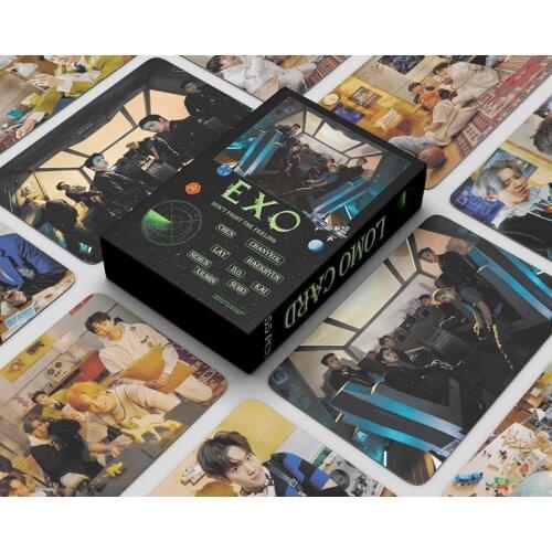 55pcs/set Kpop EXO Poster Lomo Card Photocard HD Photo Print Album Photocard Collection of Homemade DIY Card Sets for Fans Gifts