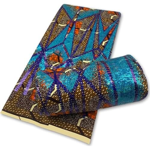 6yards african wax print fabric hot selling 100% polyester ankara african fabric 2019 new african wax prints for party