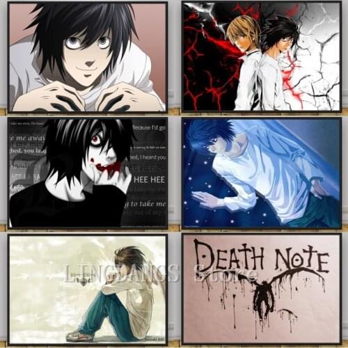5D DIY Diamond Painting Anime Death Note Japan Cartoon Diamond Mosaic Embroidery Cross Stitch Kits Handmade Art Home Decor Gift