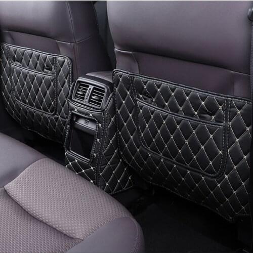 Car Anti Child Kick Pad Interior Seat For Nissan Qashqai 2016~2020 Protective Pad Leather Waterproof