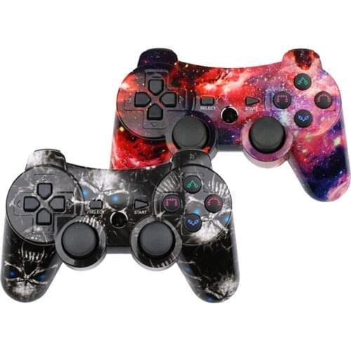 PS3 Controller Wireless 2 Pack 6-Axis Double Vibration Gaming Control For Playstation 3 with Charging Cord