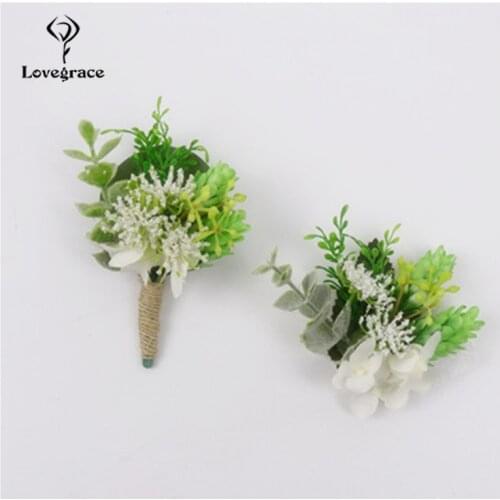 Green Boutonniere Corsage Pin Flowers Green Forest Wedding Boutonniere Buttonhole Men Wedding Planner Marriage Corsages Brooches