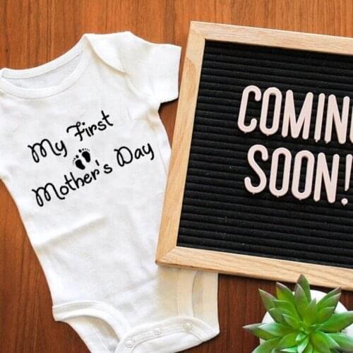 Baby Romper Infant Boys Girls My First Mothers Day Pattern Jumpsuits Mothers Gifts Newborn Baby Bodysuits Causal 0-24M Clothes