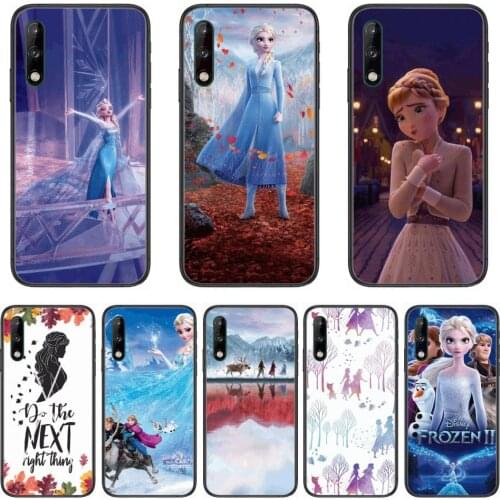 Disney Frozen Elsa Olaf Clear Phone Case For Huawei Y 5 6 7 8 9 A P S Pro 2020 2019 Black Etui Coque Hoesjes Comic Fashion