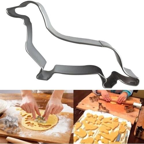 Biscuit Dog Shape DIY Cute Cutter Mold Kitchen Tools Baking Tool Stainless Steel Decorating Cookie