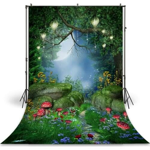 HUAYI Photography Backdrop Newborns Baby Child Photo Booth Background Fantasy Fairy Tale Forest Studio Birthday Backdrop D-8231