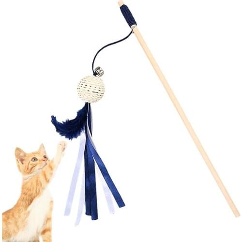 1PCS Random Color Pet Teaser Toy Creative Interactive Fashion Cat Teaser Toy Cat Teaser Wand Funny Cat Toy Pet Cat Supplies