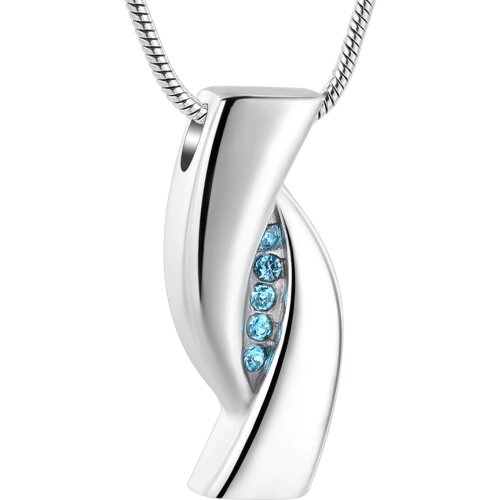 IJD12838 Inlay Multi-colored Crystal Infinity Cremation Pendant Urn Necklace For Ashes Memorial Jewelry For Women Men