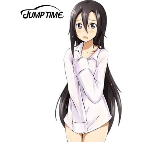 JumpTime 13cm x 6.1cm Kawii Girl Kirito Anime Sword Art Online Beauty Vinyl Car Van Window Laptop Fridge Decal Car Stickers
