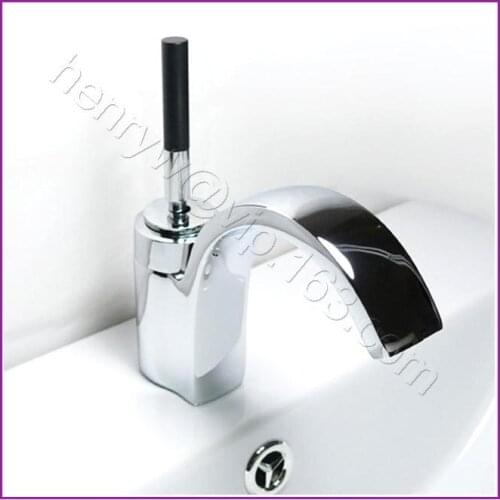 L16510 - Luxury Deck Mounted Chrome Color Brass Bathroom Tap