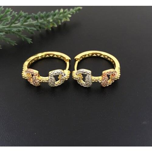 Lanyika Fashion Jewelry Hollow Out Geometry Small Round Micro Plated Party Romantic Earrings Banquet Daily