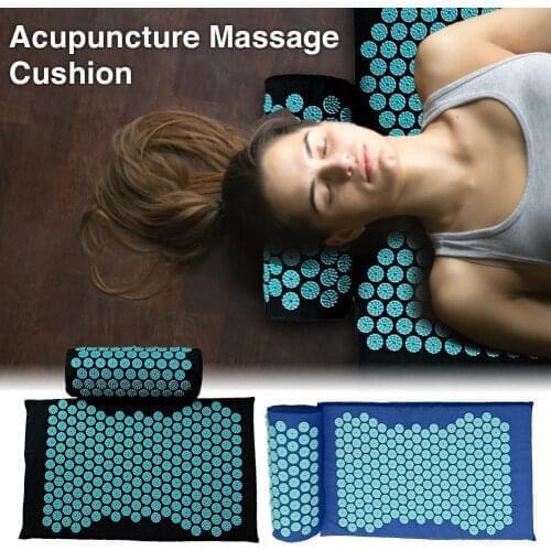 Yoga Massage Mat Set With Pillow Acupressure Relieve Stress Back And Neck Pain Relief Relax Body Relaxation Yoga Mat With Pillow