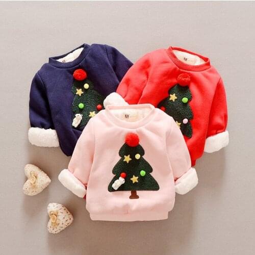 ExactlyFZNew Baby Boy Girl Clothes Kids Autumn/Winter Casual Thicken warm shirt Sweaters Warm Outerwear Baby Plus velvet Costume