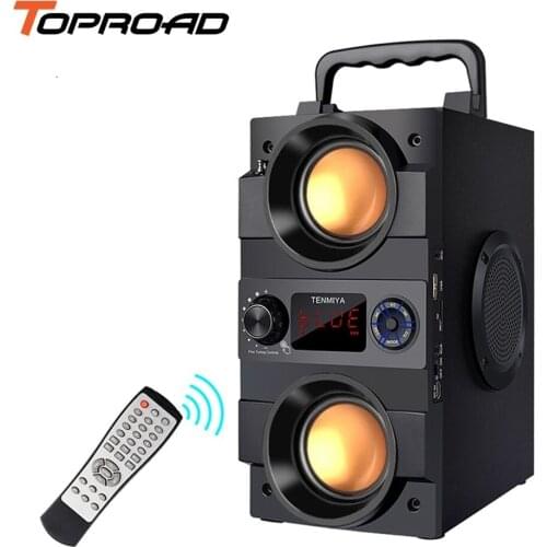 TOPROAD Portable Bluetooth Speaker 30W Big Power Wireless Stereo Bass Subwoofer Speakers Support Remote Control FM Radio TF AUX