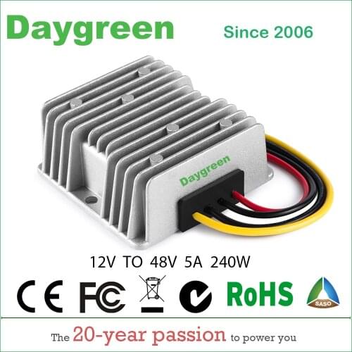 12V TO 48V 5A STEP UP BOOST MODULE CONVERTER 12VDC TO 48VDC 5AMP FOR AUTOMOTIVES H05-12-48 Daygreen CE RoHS Certificated