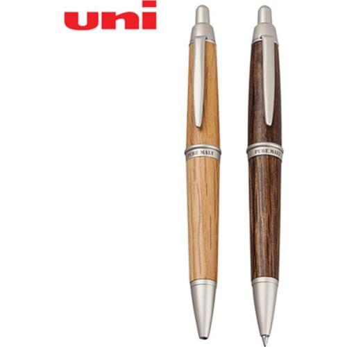 1 Pcs Uni Pure Malt Ballpoint Pen 0.7mm Oak Wood 2 colors to choose from SS-1015 Japan stationery