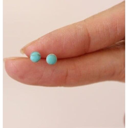 Sterling Silver Turquoise Stud Earrings, Lapis lazuli earrings, Moonstone studs earrings,White pearl earrings