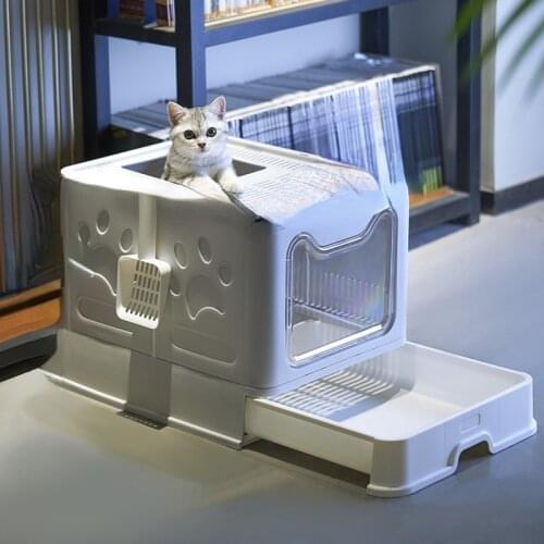 Modern Training Cat Litter Box Big Enclosure Furniture House Cat Litter Box Cute Arenero Gato Cerrado Cat Supplies BD50CB