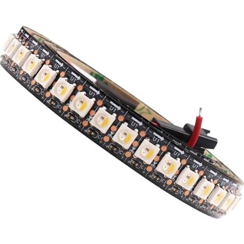 SK6812 RGBW (similar ws2812b) 4in1 Black/white PCB 1m/2m 144 leds/pixels/m;individual addressable led strip IP20/IP65/IP67 DC5V