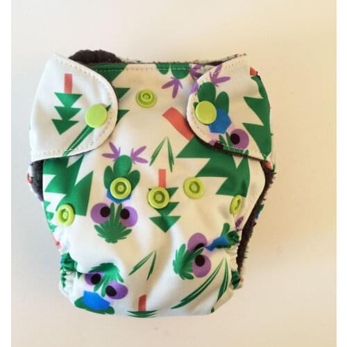 Happy flute NB Diaper,Baby Nappy, NB Diaper, AIO Diaper With A Sewn Inside Insert. Fit Baby 0-3 Months Or 6-12 lbs