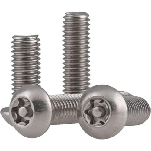Security Screw M3 M4 M5 M6 M8 A2 Stainless Steel Torx Button Head Tamper Proof Security Screw Screws