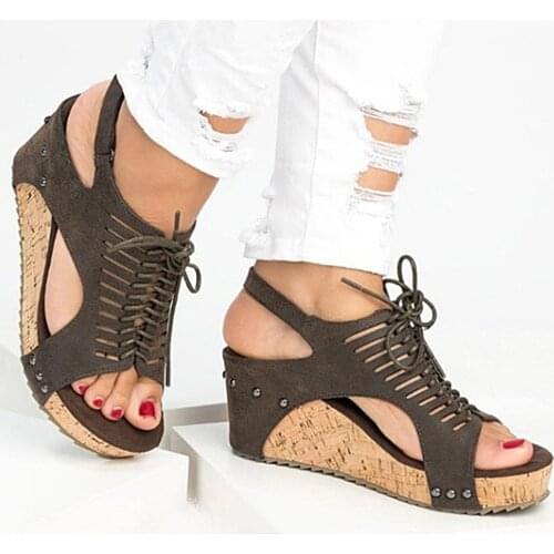 Platform Women Sandals Wedges Shoes Women Heels Gladiator Sandalias Mujer Summer Shoes Peep Toe Wedge Heels Sandals